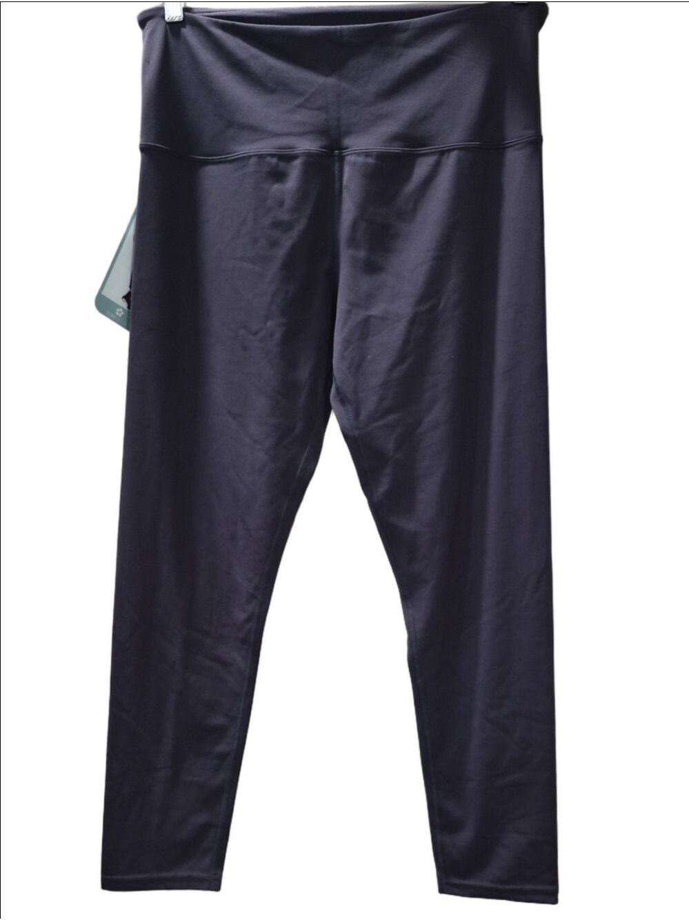Tuff Veda Women's 7/8 Leggings Size Large Double-Knit Dark Gray/Black